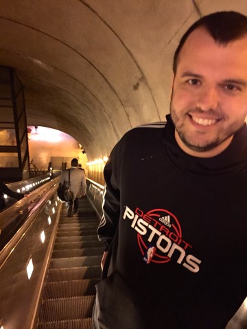 This beyond long escalator down into the Metro..we were already 1/3 way down at this point!